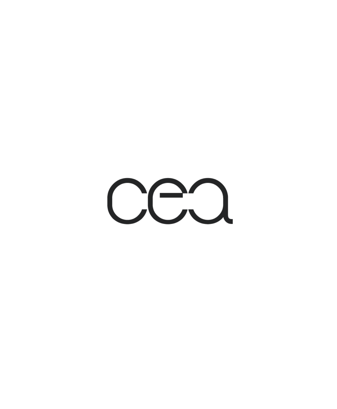 Black 'CEA' logo on a white background