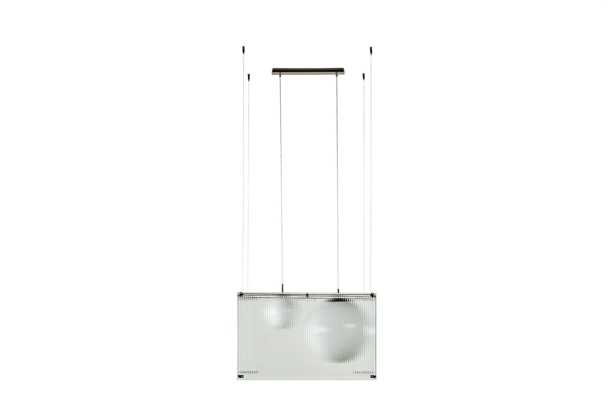 Modern luxury design pendant suspension lamp with chrome details and ivory shade 